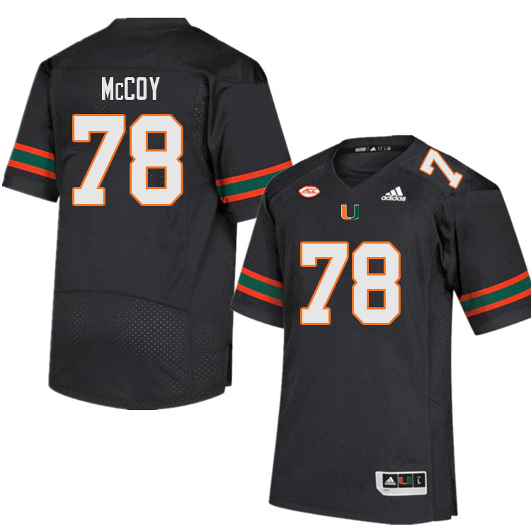 Men #78 Matthew McCoy Miami Hurricanes College Football Jerseys Sale-Black